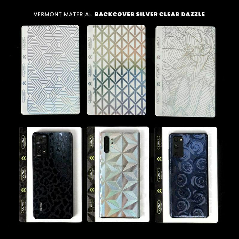 HYDROGEL GARSKIN ANTI GORES BELAKANG HP MOTIF BACKCOVER SILVER