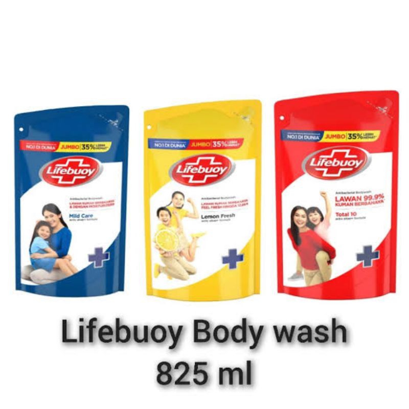 Lifebuoy Body Wash Reff 825 ml ( KEMASAN BARU ) ORIGINAL-BPOM