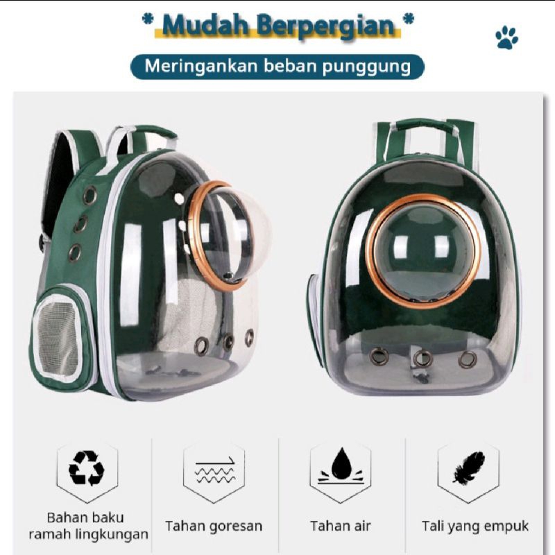 tas hewan kucing anjing astronot