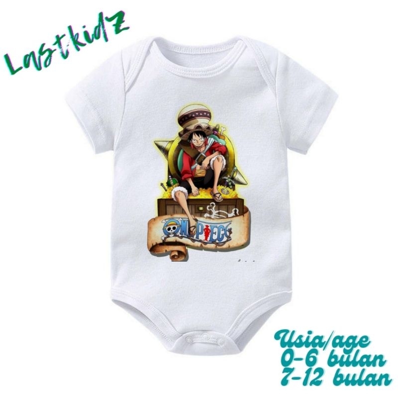 BAJU BAYI JUMPER BABY LUFFY ONE PIECE ANIME Jumper TOKOH ANIME Animasi kaos bayi kids jumpsuit kids 