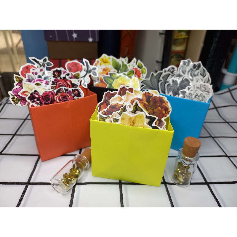 

Mix Flower sticker kiss cut transparant