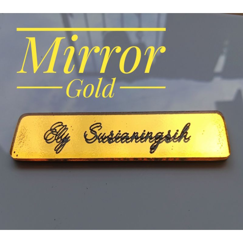 Mirror Name Tag Cemiti &amp; Magnet