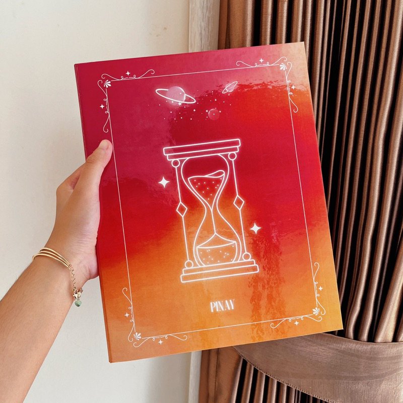 

PINAY | B5/A5 Gradient Binder Space Time Orange Aesthetic Lucu 2/3/6/20/26 Ring