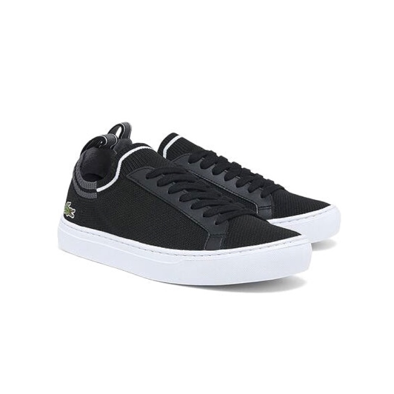 SEPATU LACOSTE LA PIQUE BLACK ORIGINAL AUTHENTIC