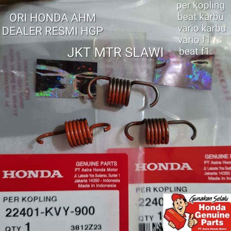 22401-KVY-900 per kampas ganda beat vario 1set dapat 3pcs asli honda ori ahm dealer resmi hgp