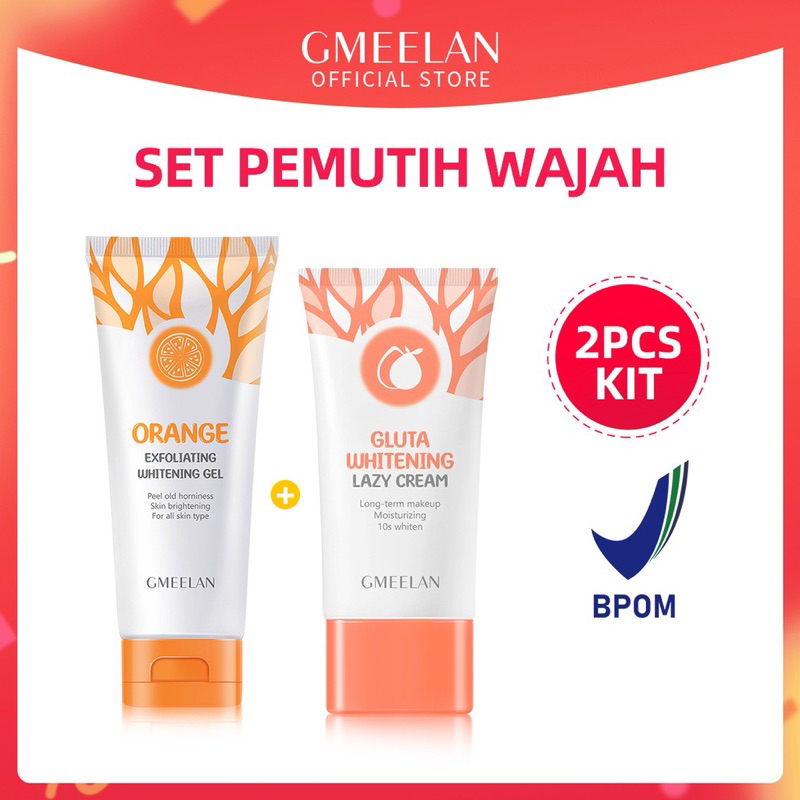 SIAP KIRIM‼️GMEELAN exfoliating gel + day cream / orange exfoliating whitening gel / gluta whitening lazy cream