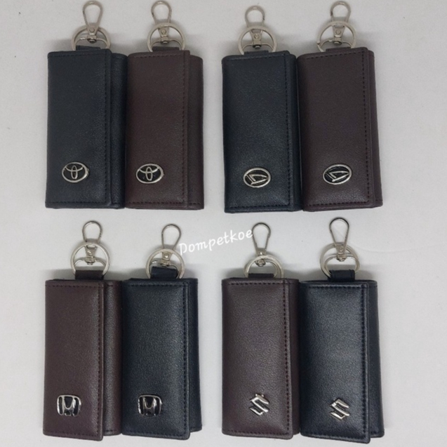 Dompet Gantungan Kunci Mobil dan Motor Logo Model Mini Terbaru Bisa Masuk STNK Bahan Kulit Sintetis