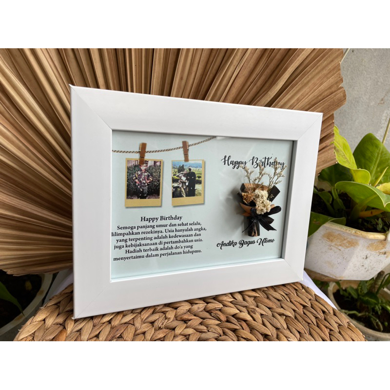 kado frame 5R bunga kering