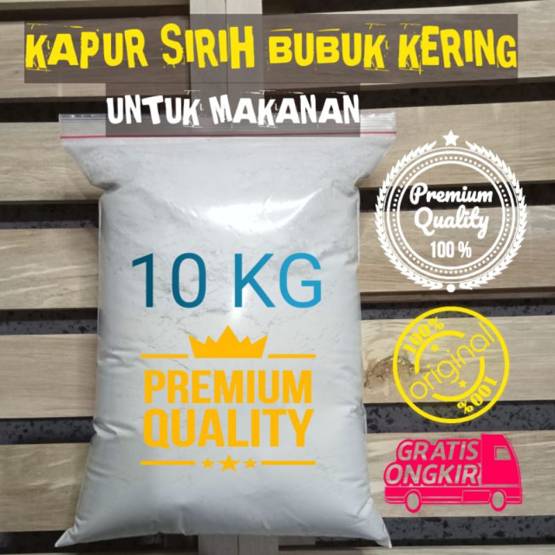 

10 kg kapur sirih serbuk kering untuk makanan , kapur sirih food grade , kapur gamping , kapur