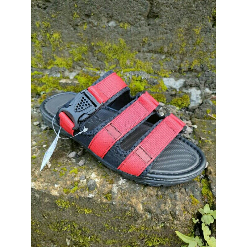 sandal ban3 santai pria original merah size 39-43