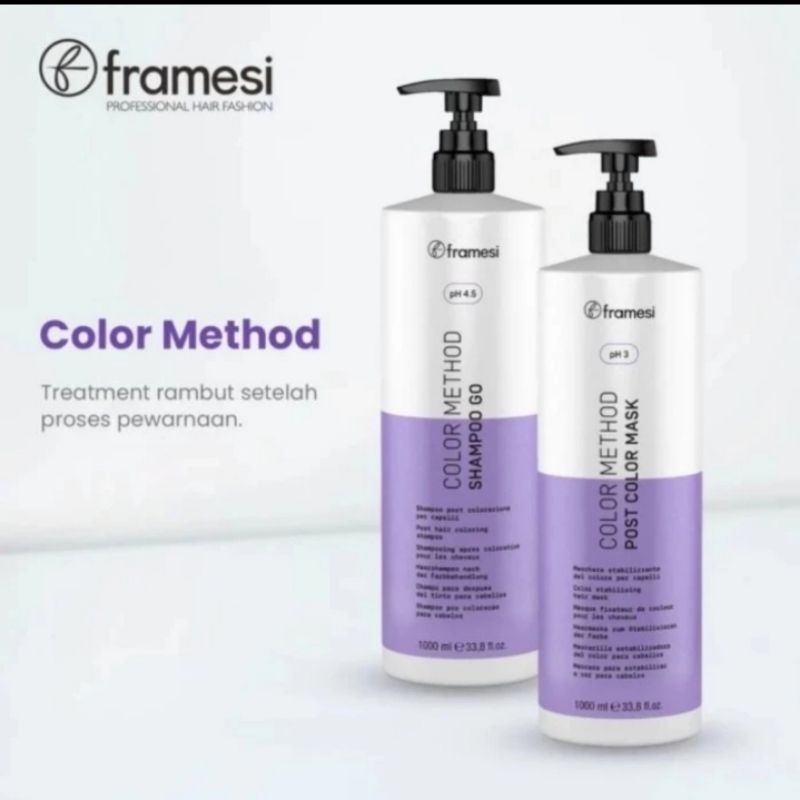 Framesi Color Method Shampoo Go / Post Color Mask - Color Shampoo