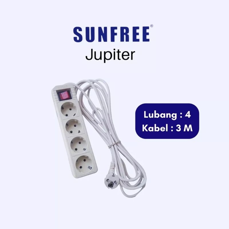 STOP KONTAK SUNFREE 2L/3L/4L/5L + SWITCH + KABEL 3 METER