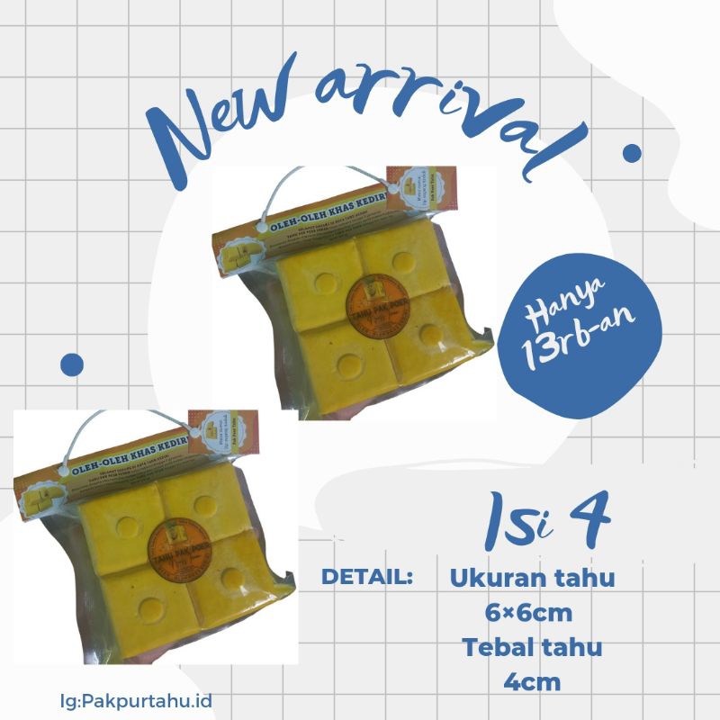 

TAHU TAKWA KHAS KEDIRI ISI 4 NEW PACKING| KEMASAN BARU LEBIH ELEGAN UNTUK OLEH-OLEH