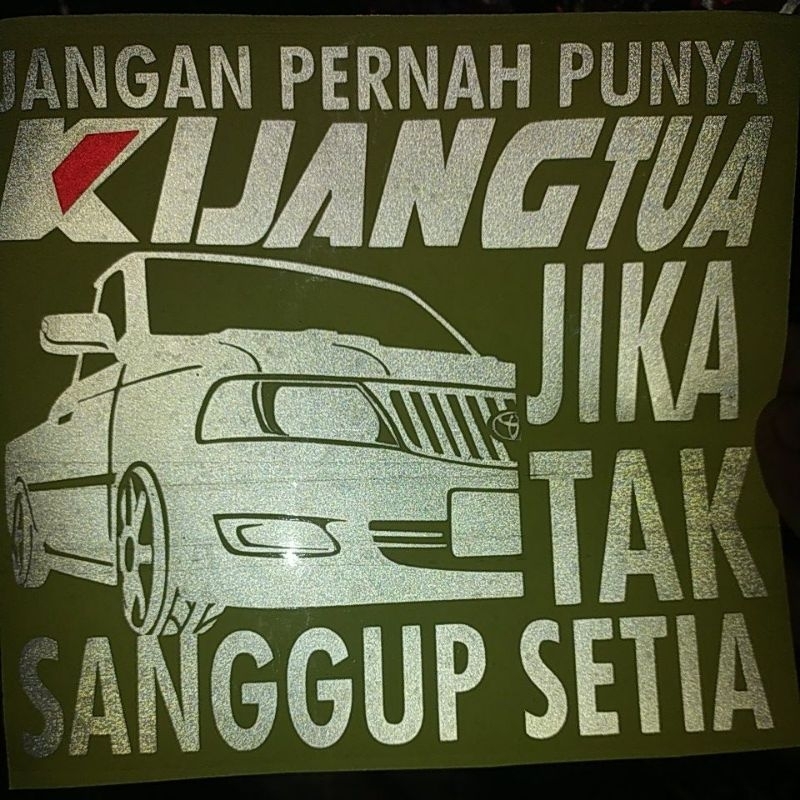 sticker cutting kaca mobil kijang pick up