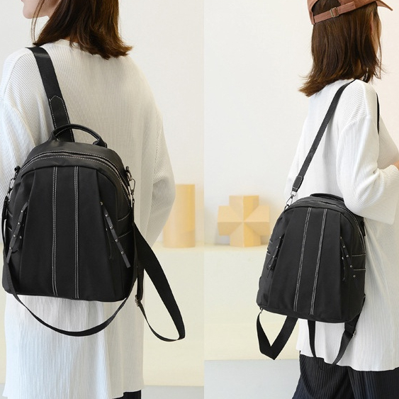 Tas Ransel Wanita Korea Fashion Style Kasual Tas Punggung Cewek Multifungsi Sling Bag Women Parasut Tas Wanita Model Korea Bahan Parasut Anti Air Tas Sekolah Tas Kuliah Tas Kerja Tas Traveling Azgalery T263