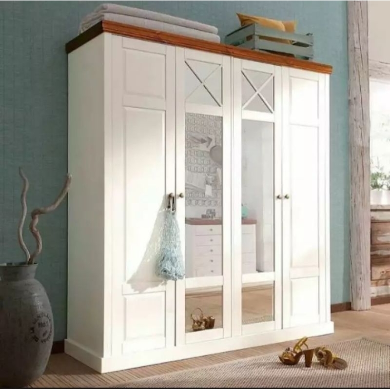 Lemari pakaian minimalis 4pintu custom