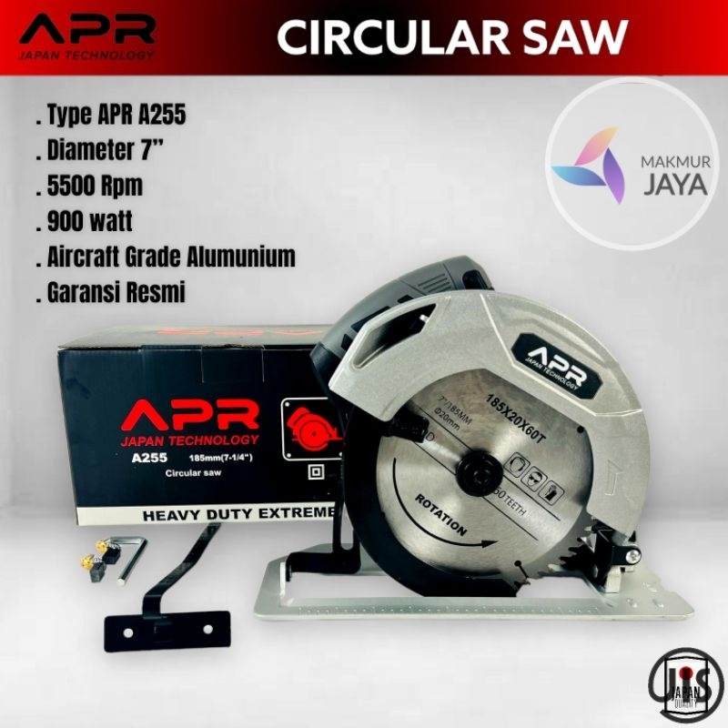 APR Circular Saw A255 - Mesin Sirkel Gergaji Potong Kayu Heavy Duty MJ