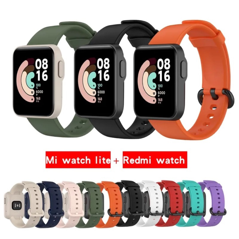 Strap Silicone Xiaomi Mi watch lite Redmi Watch 2 Lite tali jam Sport rubber
