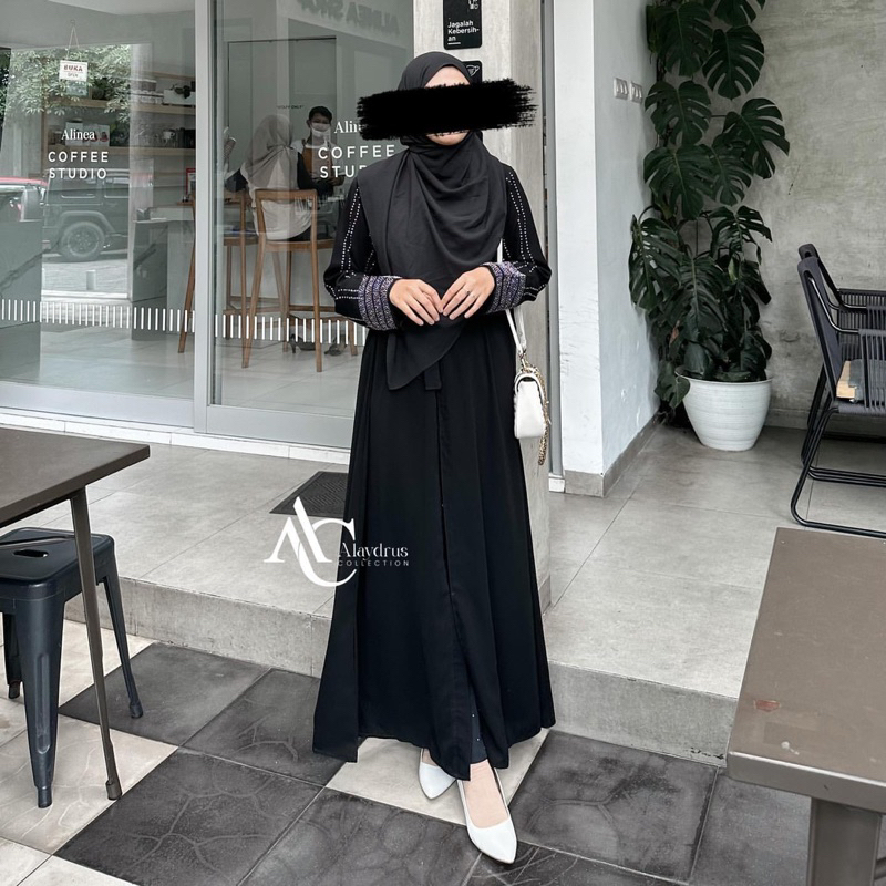 Abaya Gamis Turkey Jubah Outer Hitam Muslimah Jubah Arab Saudi Dress Wanita 923