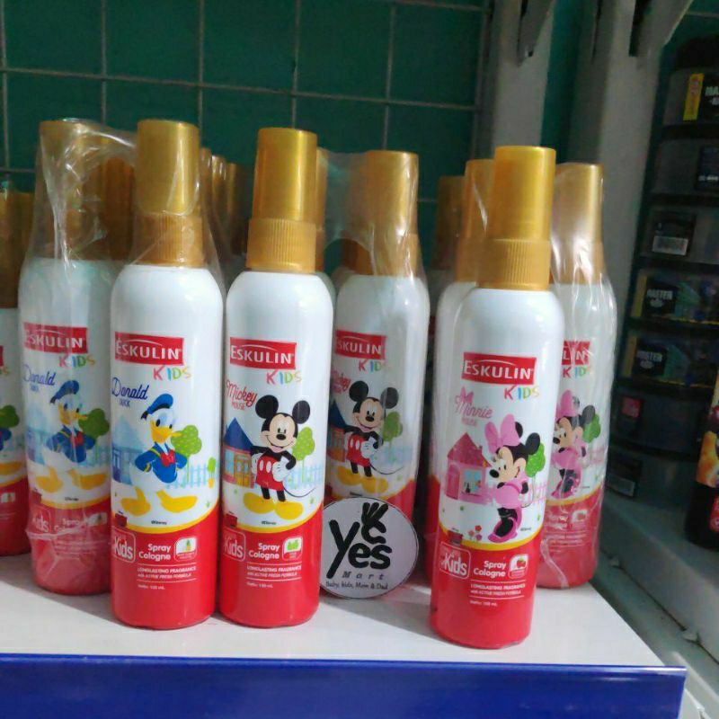 Eskulin Kids Cologne 100ml Anak spray Parfum parfumed disney Minnie Mickey Donald anak minyak wangi