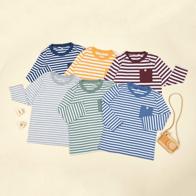 Stripes Shirt Kaos Lengan Panjang Anak