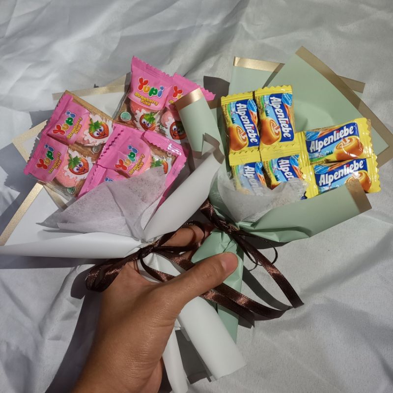 

buket love mini | mini Bouqet love yupi | buket permen