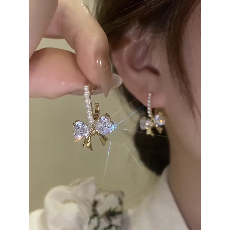 Anting  E379  aksesoris fashion Mutiara Bola Korea