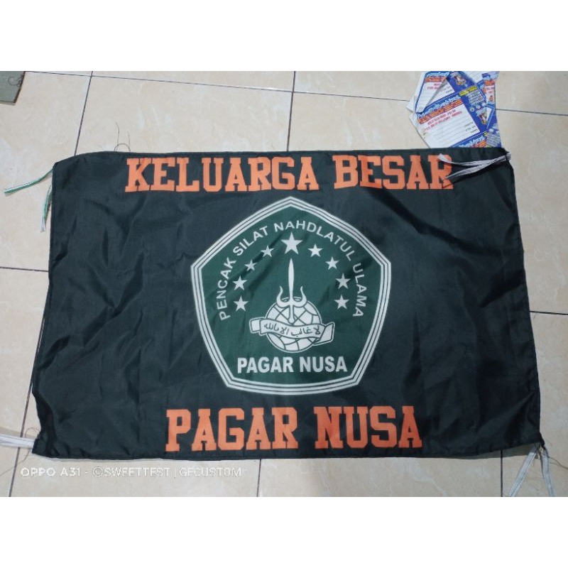 CETAK BENDERA MURAH DESAIN PAGAR NUSA  FULL PRINTING