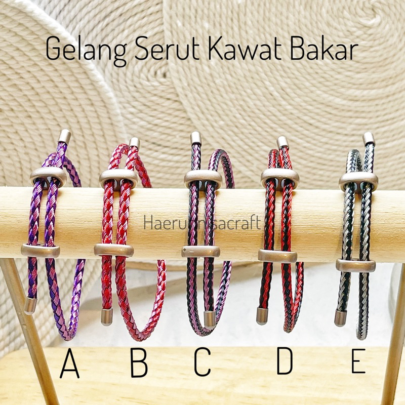 Gelang Kawat Bakar Waterproof Anti Air Tali Serut Hongkong 2 Warna