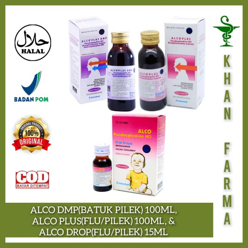 ALCO DMP 100ML, ALCO PLUS 100ML & ALCO DROP 15ML