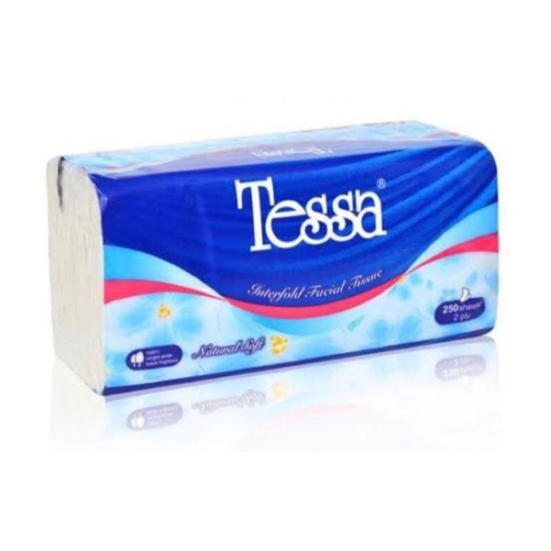 Tisu Tessa 250sheets, Tisu Wajah Premium Tessa, Tissu Facial Tessa