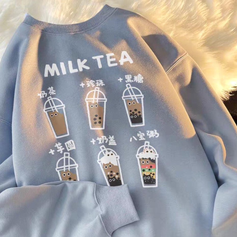 CUP ICE MILKTEA SWEATER CREWNECK BOBA UNISEX (V1)