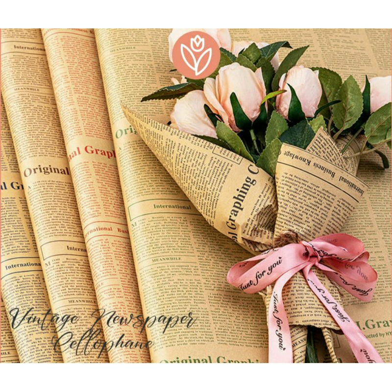 

Kertas Buket Motif Koran Vintage