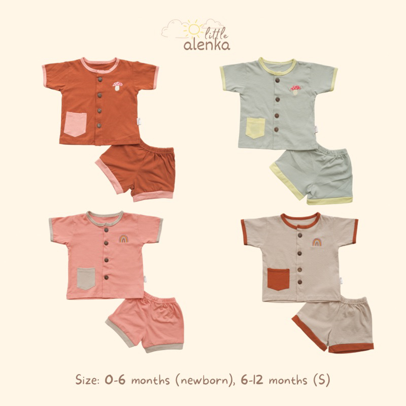 Alenka - Two Tone Baby Set (Setelan Bayi) 0 - 12 months