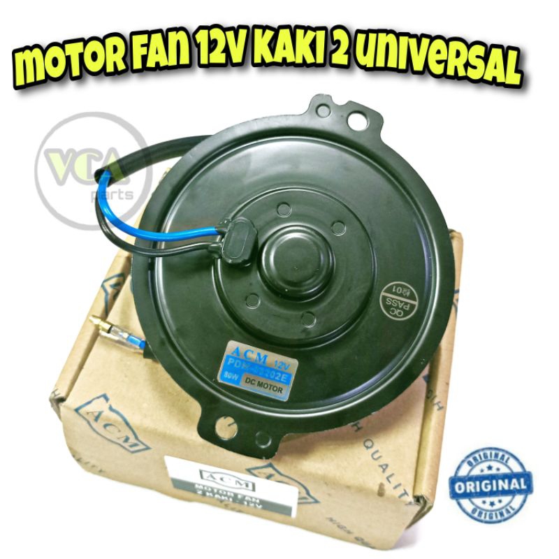 MOTOR FAN/MOTOR VAN AC 12V KAKI 2 MERK ACM UNIVRRSAL.