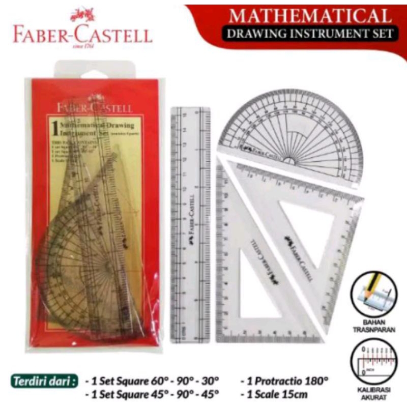 

PENGGARIS SET FABER CASTELL MATHEMATICAL DRAWING INSTRUMENT SET