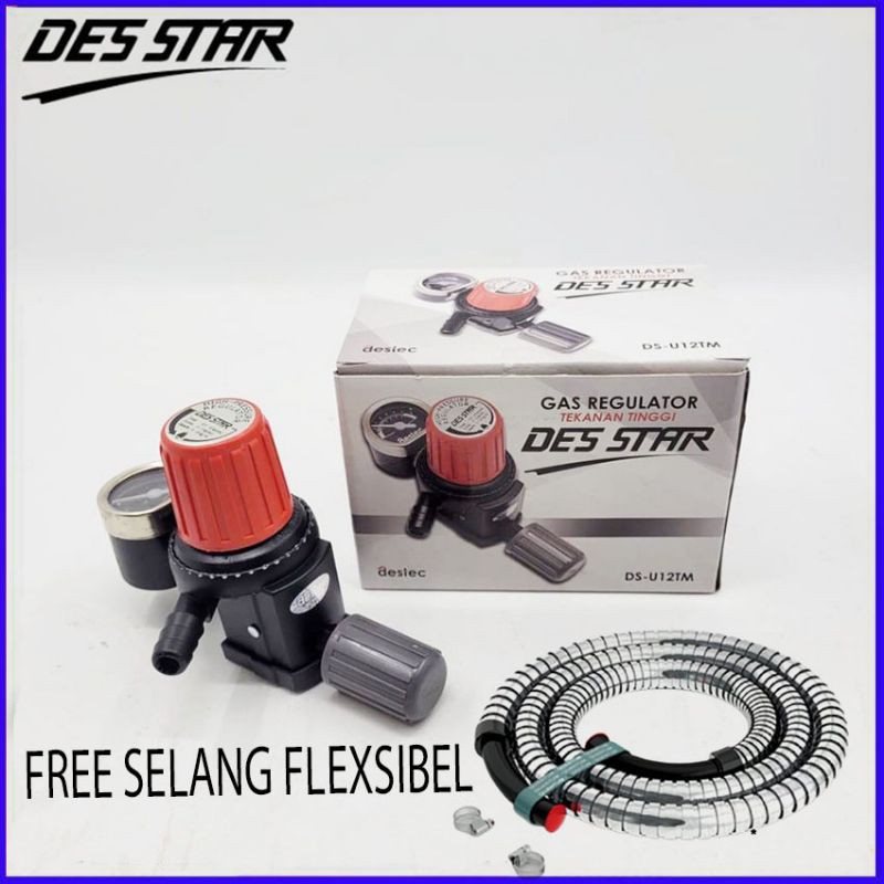 Regulator Gas DESTAR  Des Star DS-U12TM Tekanan Tinggi Meter Non Meter DS-U12T