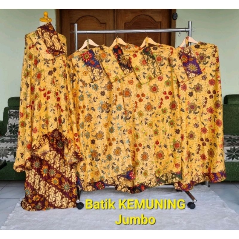 Mukena batik tulis mukenah rukuh dewasa jumbo rayon premium oleh oleh jogja solo alat sholat