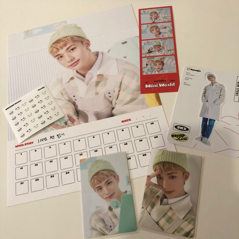 STRAY KIDS SKZ SHARING SEASON GREETINGS HYUNJIN SET HJ PC PHOTOCARD