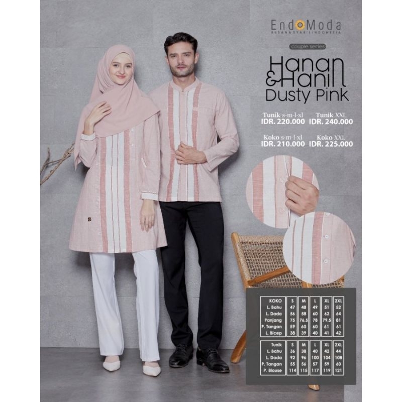 COUPLE SERIES HANAN HANIN ENDOMODA TERBARU/COUPLE TUNIK&KOKO