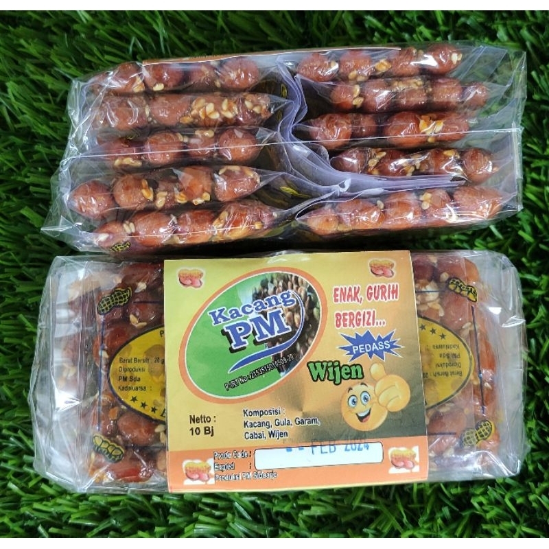 Stok baru! Kacang wijen legendaris isi 10 kacang pedas manis wijen kacang gula merah wijen enting kacang