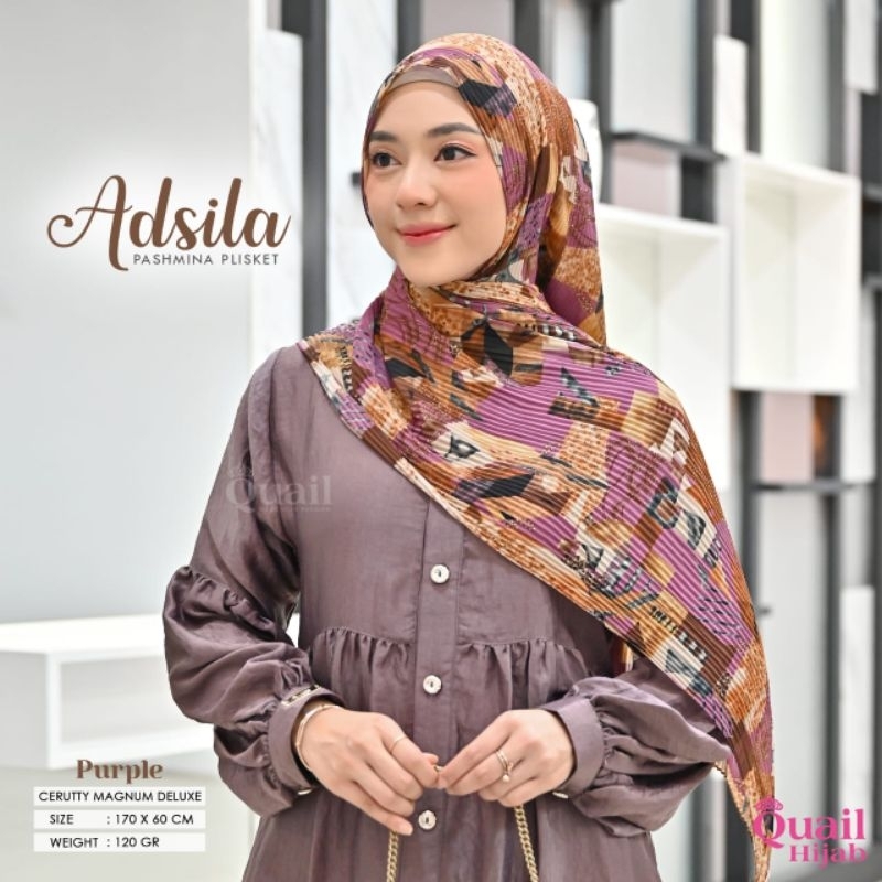 ORI Quail hijab - Adsila pashmina plisket