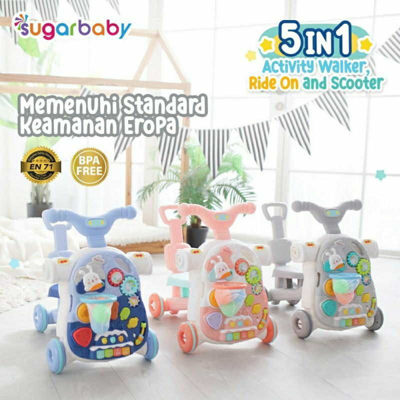 Sugarbaby 5in1 Activity Walker / Sugar Baby Push Walker