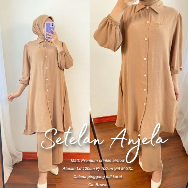 ANJELA SETELAN JUMBO LD 120 cm BAJU WANITA TERBARU