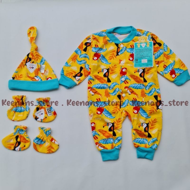 Paket baju baby Libby Velvet Junior sleepsuit baju kodok jumper Newborn