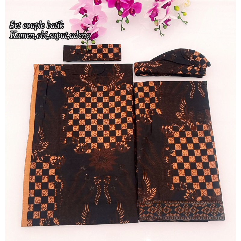 SET COUPLE BATIK ( KAMEN OBI SAPUT DAN UDENG )