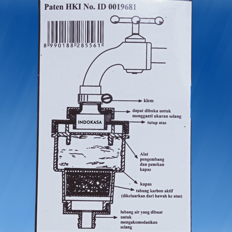 Water Filter Zernii Saringan Penjernih Keran Sumur Air Siap Pakai Gratis Karbon &amp; Kapas Cadangan