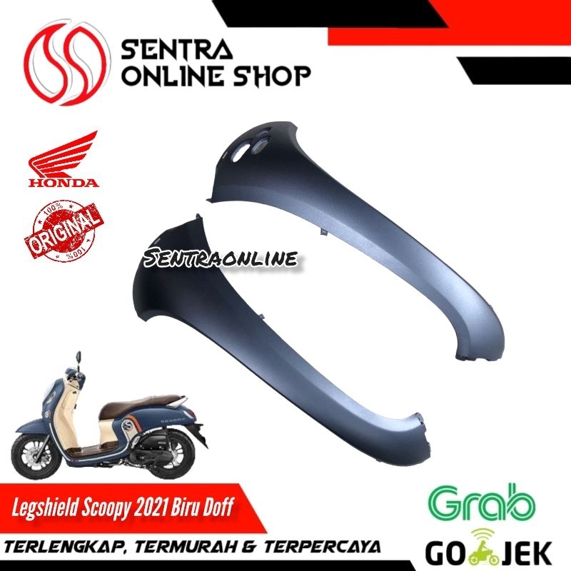 Sayap legsil legshield luar kanan kiri scoopy all new 2021 biru doff dop original