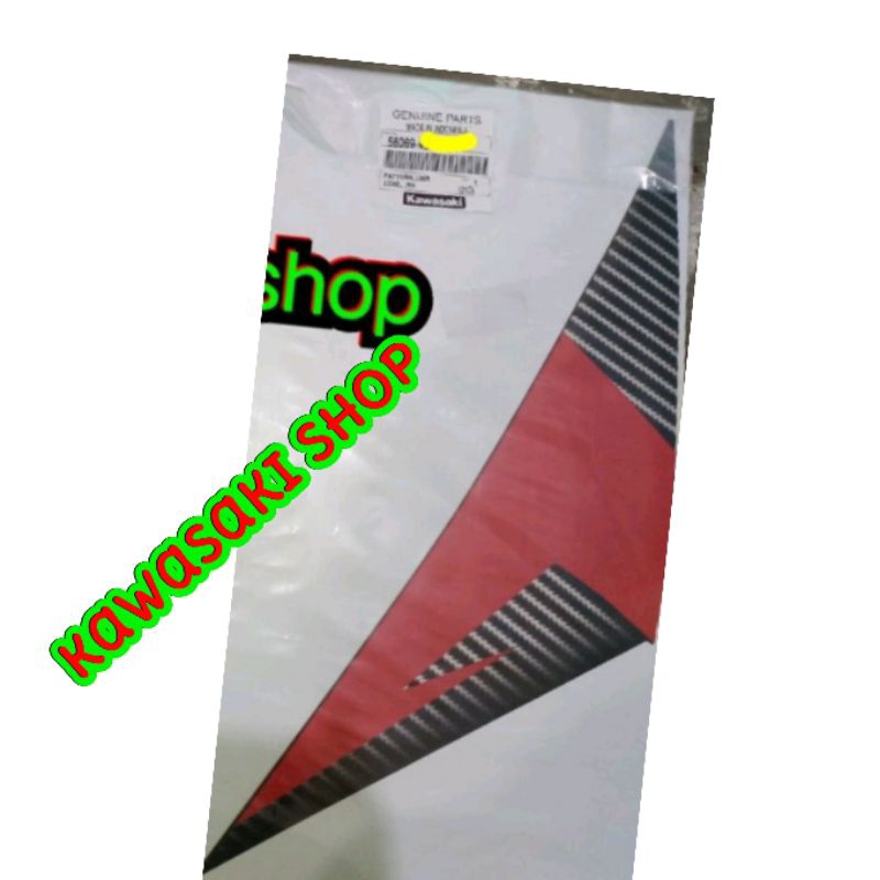 stiker sayap bawah ninja rr new merah sebelah