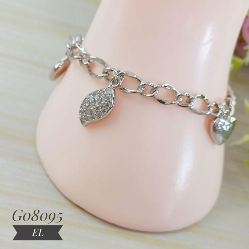 Gelang fashion rantai jurai Silver (22 cm) G08095